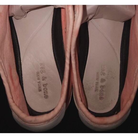 Rag and Bone Canvas Court Sneakers Size 37 US 7 Womens White and Red $150 - Picture 8 of 8